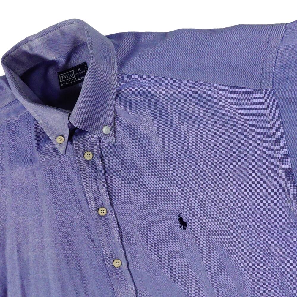 Ralph Lauren Vintage Made in USA Button Up Long Sleeve Oxford Shirt Men's XL